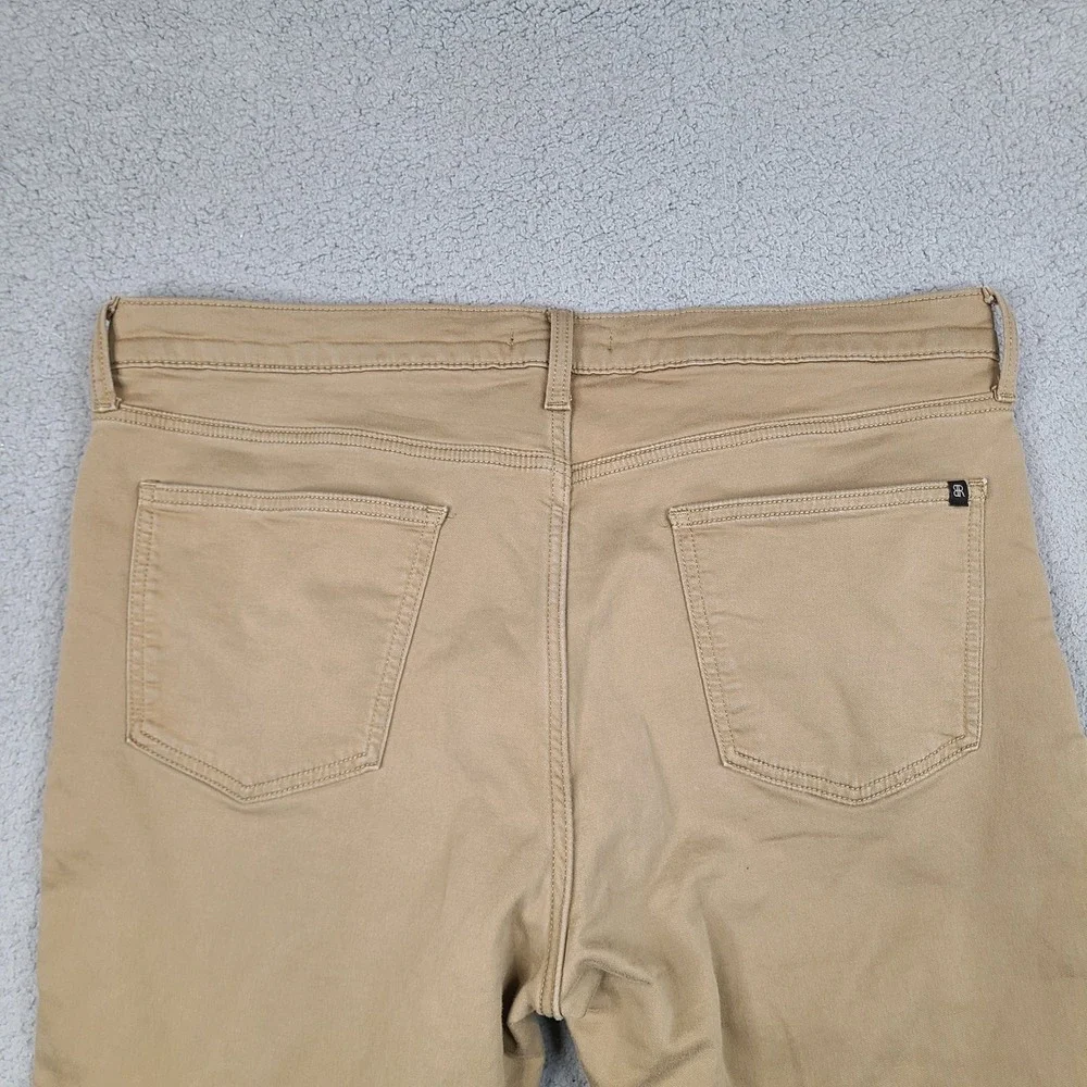 Banana Republic Traveler Pants Mens 38x26 Brown Tan Slim Straight Chinos Stretch